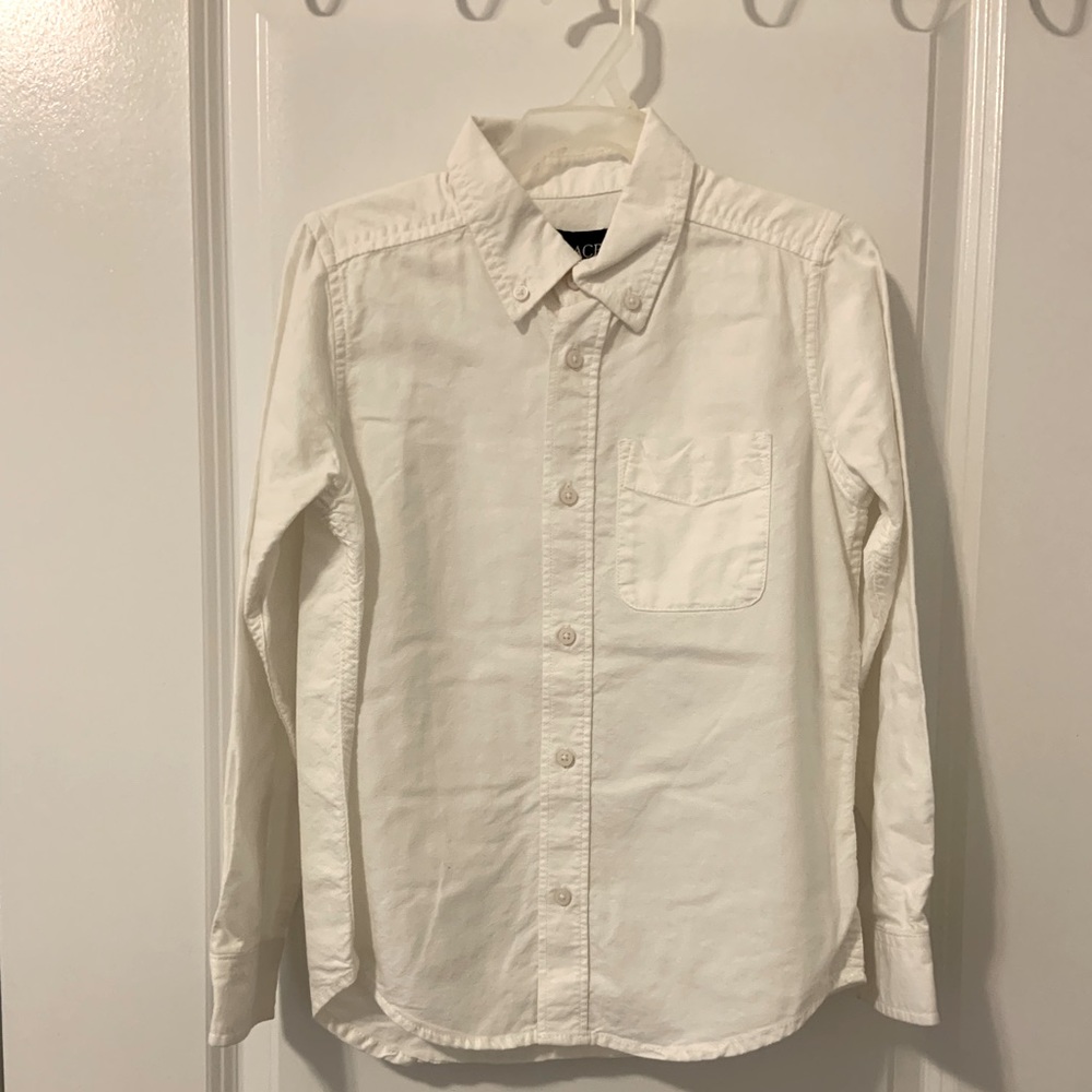 Boys White Button Down Shirt